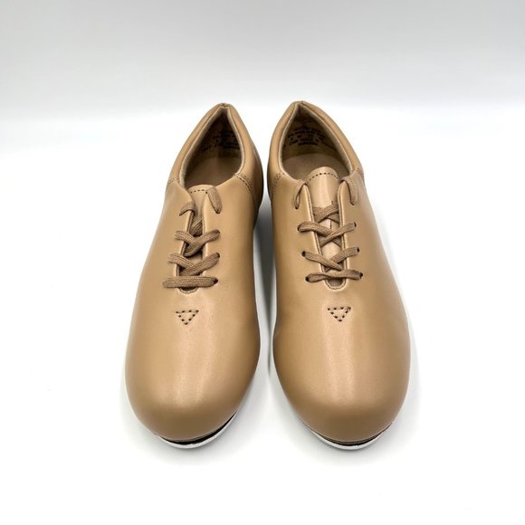 6W‎ 6 WIDE Capezio Women's CG17 Fluid Caramel Tan Lace Up Oxford Tap Dance Shoes - Picture 2 of 14
